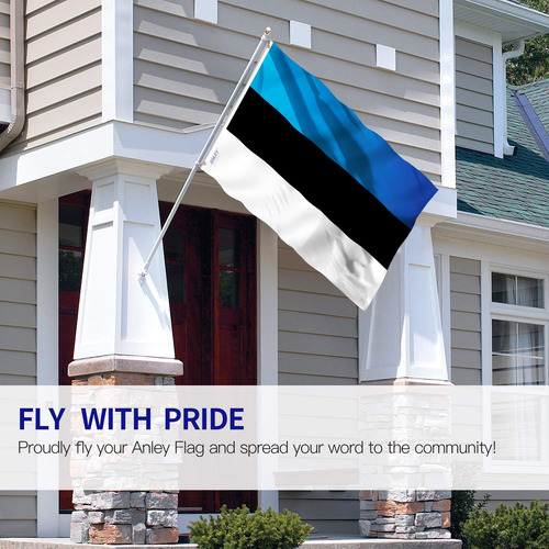Bandera Anley Fly Breeze Estonia, 90 X 150 Cm, Poliéster, 3