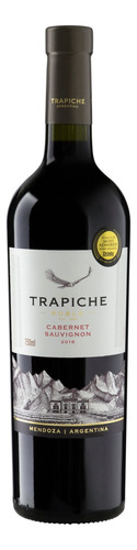 Vinho tinto meio seco Cabernet Sauvignon Trapiche Roble 2018 adega Bodegas Trapiche 750 ml