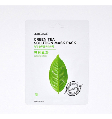 Mascarilla Facial Coreana De Té Verde/ Antioxidante (10pzs) 