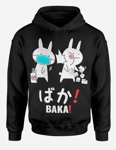 Baka Barbijo Buzo Con Capucha Unisex Anime Kawaii Harajuku