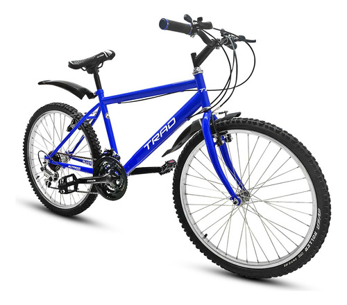 Bicicleta Montaña Mtb R24 Hombre 3x6 Velocidade Freno Vbrake Color Azul Tamaño Del Cuadro 24