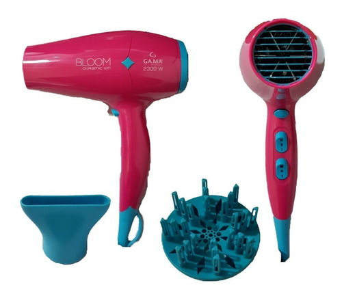 Secador Pelo Ga.ma Diamond Bloom Frio Calor Boquilla Difusor
