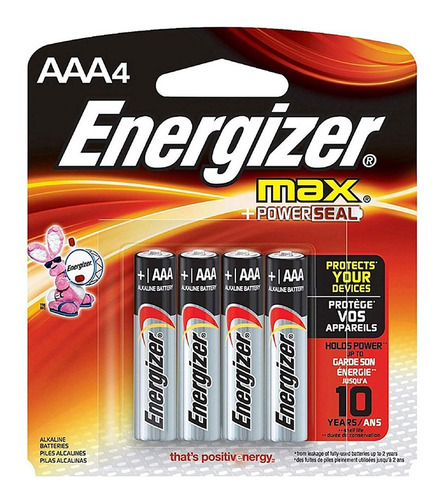 Imagen 1 de 2 de Energizer Max AAA pack de 4 unidades