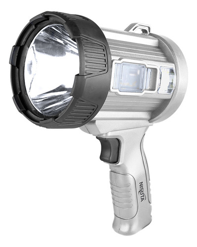 Linterna Multifunción Portátil 20w Led Carga Solar Nisuta Linterna Plateado Luz Blanco