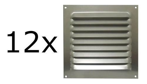 Imagem 1 de 7 de 12 Grades De Ventilação Alumínio Itc 20x20cm Com Tela
