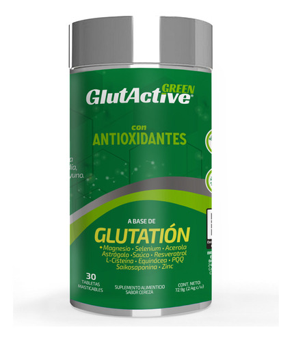 Glutation Glutactive Green Suplemento Alimenticio 30 Tableta