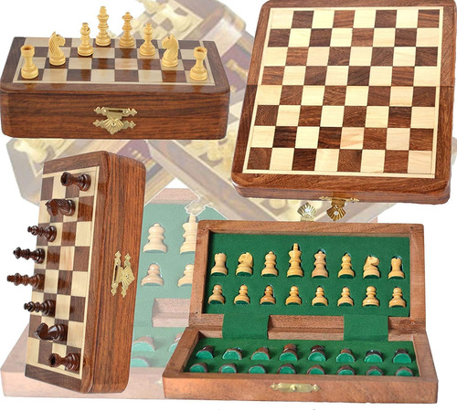 Chess Bazar - Juego De Ajedrez Magnético De Bolsillo Para Vi