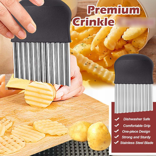 Cortador De Arrugas Jayvar Modelo Para Papas Fritas Negro