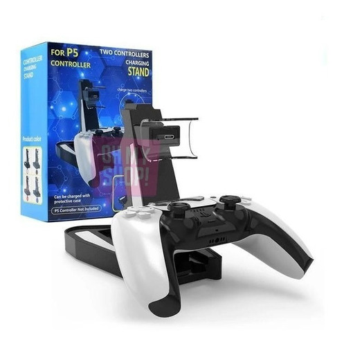 Imagen 2 de 8 de Base Soporte Cargador Doble 2 Joysticks Ps5 Play 5 Carga