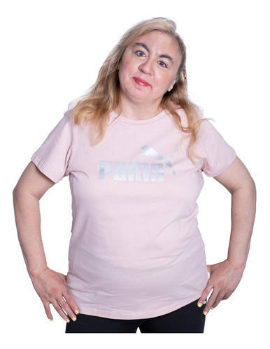 Remera Puma Essentials+ Metallic Logo Sportstyle Mujer Moda 