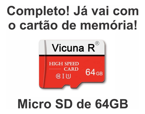 Câmera Espiã Carregador Usb, Full Hd, Wi-fi, + Micro Sd 64gb