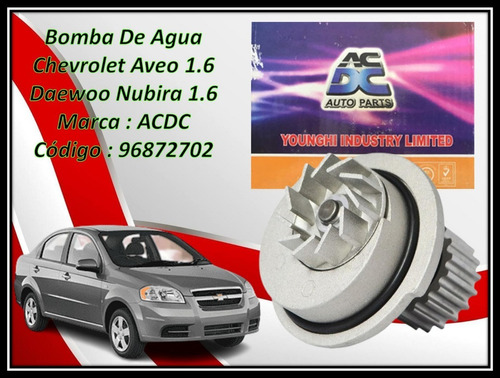 Bomba Agua Chevrolet Aveo Todos Daewoo Nubira 1.6