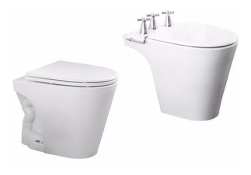 Combo Inodoro Corto + Bidet 1o3 Aguj. Ferrum Marina