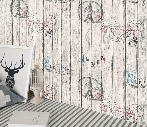 Imagen 6 de 10 de Papel Tapiz Adherible 10m X 45cm Tablones Vintage Paris Tp47
