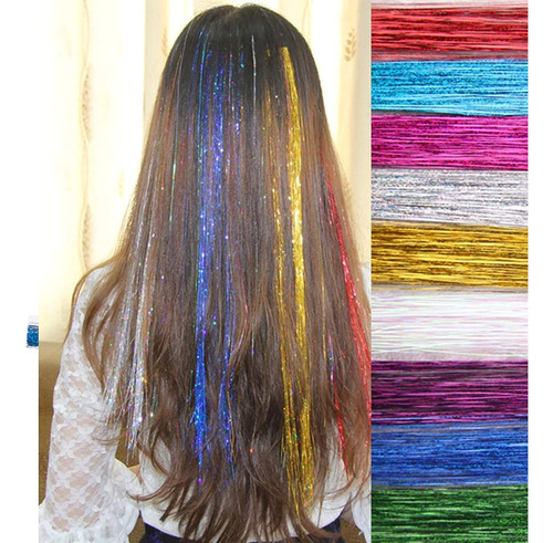 Osprey 47-inch Hair Tinsel Extensions Kit With Tool - 12 Vib