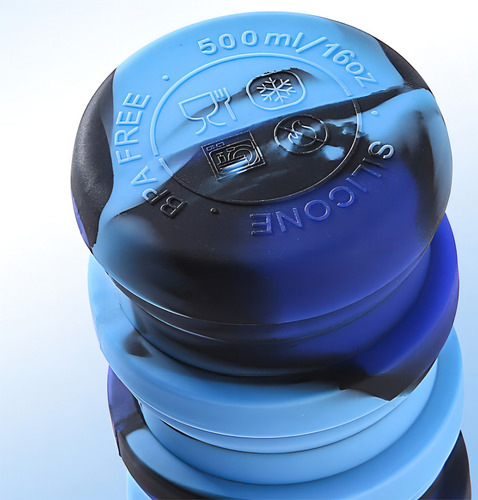 Botella Termo Plegable Silicon 500 Ml Gym Grado Alimenticio