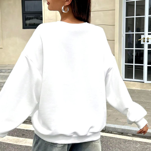 Sudadera Hoddie De Mujer Casual Bíasica Afelapada De Moda