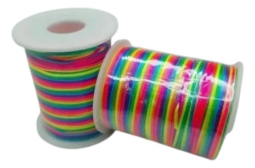 Carretel Fio De Cetim Tie Dye - 1mm C/ 100 Metros 