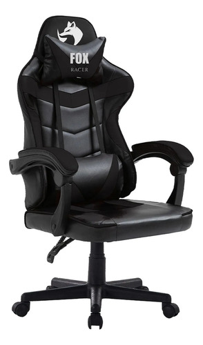 Cadeira Gamer Fox Racer Nordic Encosto Ajustavel - Preta Cor Preto Material do estofamento Couro sintético