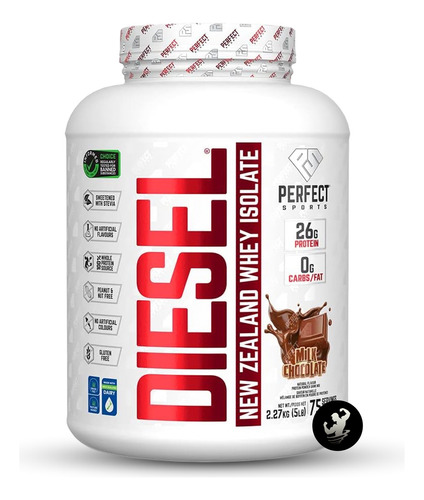 Diesel Whey Protein Isolate 5 Lb, Proteina 100% Aislada Sabor Milk Chocolate
