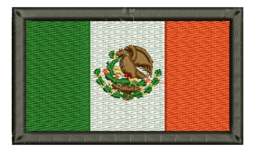 Pack 12 Parches Bordados Bandera Mexico  Coser O Planchar