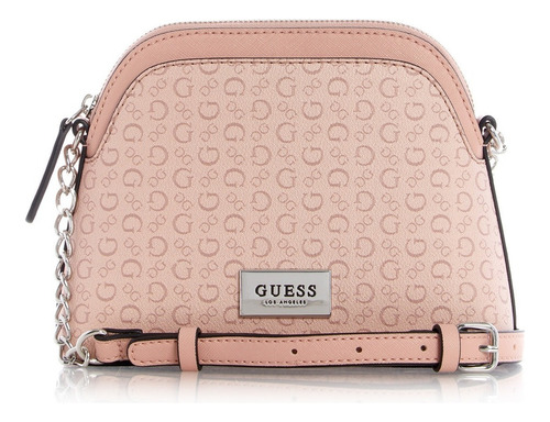 Bolsa Guess Menville Crossbody Top Zip Sv793414-mau Acabado de los herrajes Niquel Color Rosa Color de la correa de hombro Rosa claro Diseño de la tela Rayado