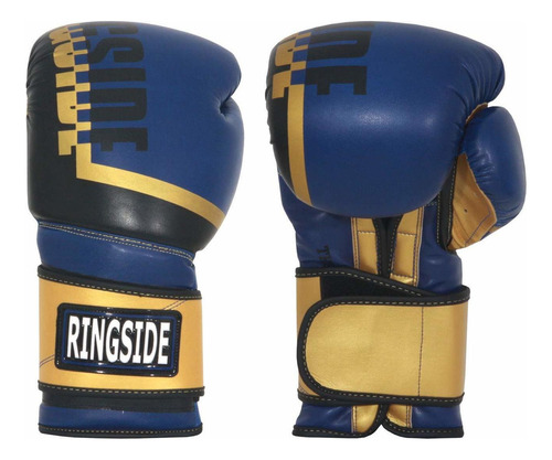 Ringside Bullet Sparring - Guantes Dorados, Azul, 14 Onzas