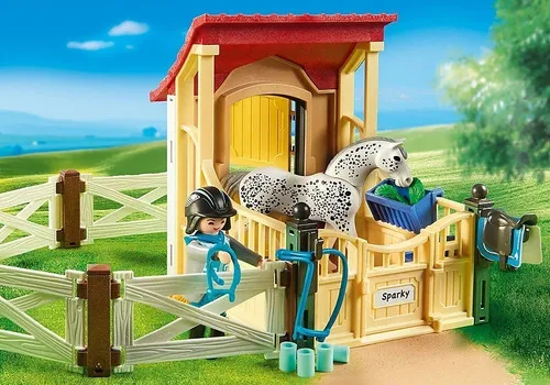 Playmobil Country Caballo Appaloosa Con Establo 6935