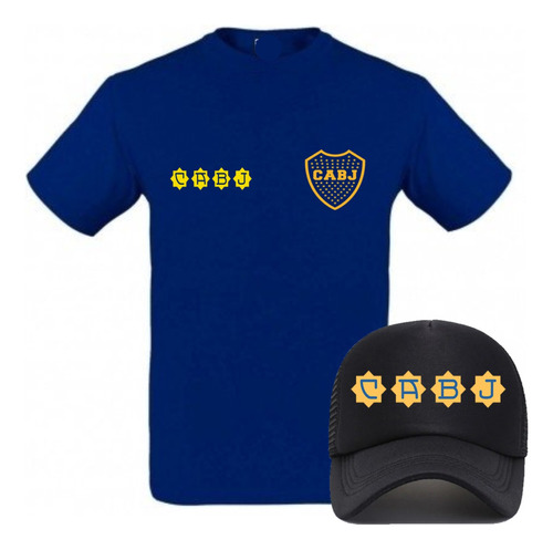 Remera - Gorra Trucker -  Combo Boca Juniors - Unisex Futbol