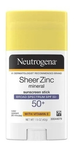 Neutrógena Sheer Zinc Mine 50 Bloqueador Barra Dermatológico