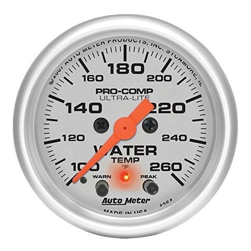 Auto Meter 4354 Ultra-lite De Agua Eléctrico Medidor De Temp