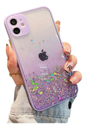 Funda Case Protectora Para iPhone Con Brillo Glitter