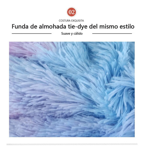 Funda De Cojín De Felpa Tie-dye Rou'ruan 40*40cm 2 Piezas Beige Teñido Anudado