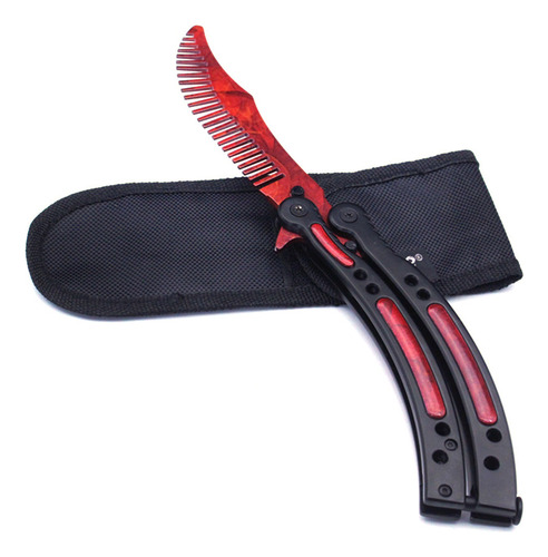 Peine Plegable De Acero Inoxidable Con Forma De Mariposa Par