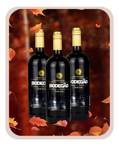 Vinho Tinto De Mesa Suave Bodegão 1 Litro - 1 Unidade