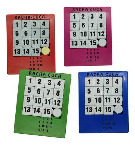 Kit 6 Racha Cuca Brinquedo Prenda Lembrancinha Puzzle Numero - R$ 44,97