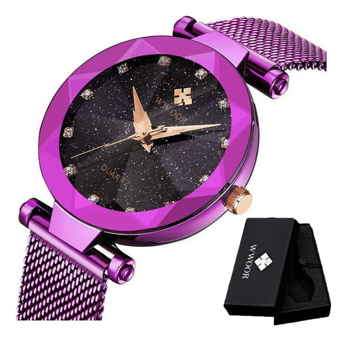 De Reloj Wwoor Fashion Con Cinturón De Malla Y Cuarzo Con