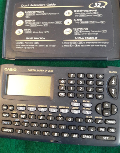 Retro Agenda Casio Digital Sf-2500 Memoria Con Pilas