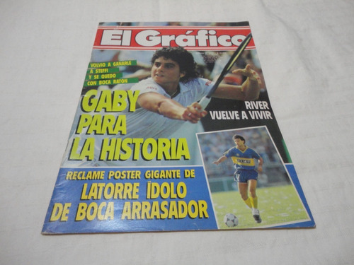 Revista El Gráfico - Gaby Sabattini- Nº 3727 - Marzo 1991