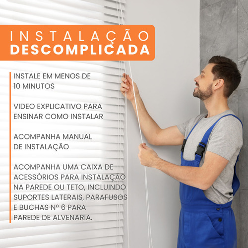 Persiana Horizontal De Pvc- 1,60x1,30m Off Evolux - Branco E