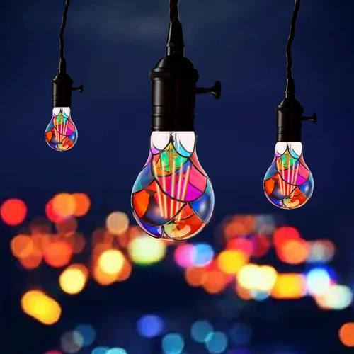 Bombilla Led De Vidrio De Colores, 6 W, Casquillo E26,