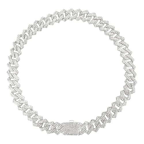 Collar De Cadena Perros Diamantes Brillantes, Collar Cu...