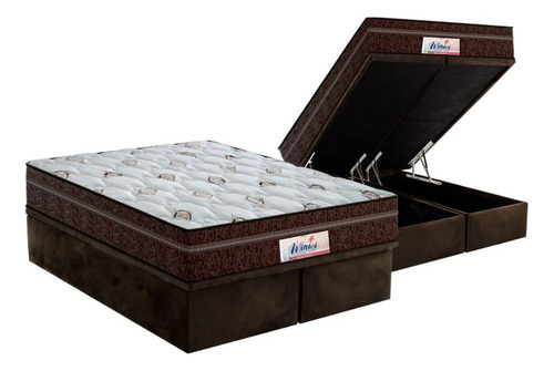 Cama Box Baú King: Colchão Molas Probel Masterpocket Ensaca