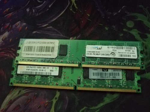 Memora Ram Dd2 A 667 Mhz (Usado)
