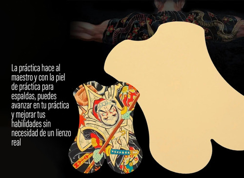 Piel Sintética Para Práctica De Tatuaje Espalda Amarilla