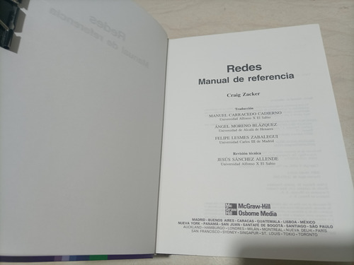 Redes Manual De Referencia. Craig Zacker (Usado)