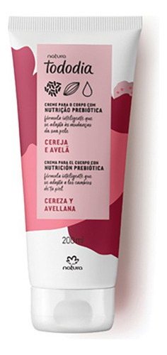 Crema Nutritiva Corporal Prebiotica Natura Tododia Cereza Y Avellana 200ml