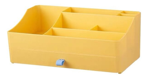 Caja Organizador De Cosméticos Portatil De Maquillaje Color Amarillo