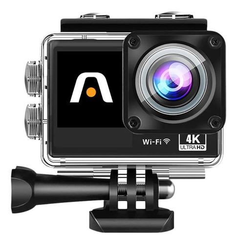 Camara Deportiva Argomtech Epic 85 4k Uhd Wifi Display Ips Color Negro