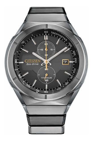 Reloj Hombre Citizen Ca7058-55e Cuarzo 44mm Pulso Plateado